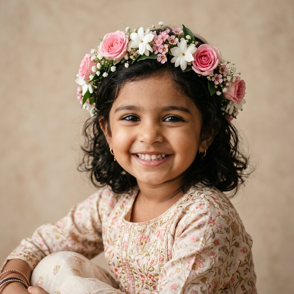 A smiling child representing full bloom