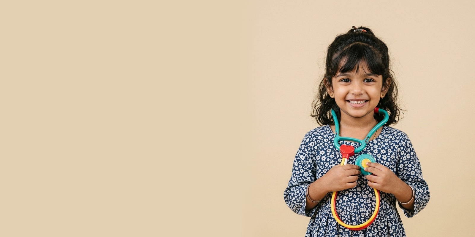 A child playing doctor with empathy